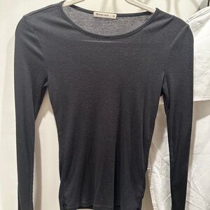 Marine Layer Longsleeve Rib Crew - Black (XS)